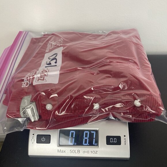 Designers Originals Women's Button Up Holiday Cardigan Size S P Red Festive - Picture 7 of 7